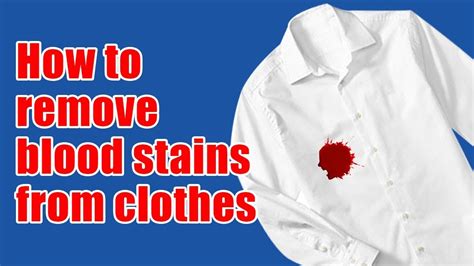 removing fake blood from clothing|how to remove stained blood.